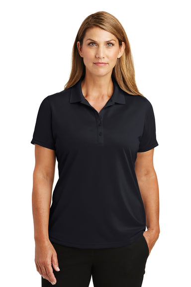 CornerStone CS419 Womens Select Moisture Wicking Short Sleeve Polo Shirt Navy Blue Front