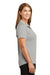 CornerStone CS419 Womens Select Moisture Wicking Short Sleeve Polo Shirt Light Grey Side