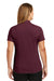 CornerStone CS419 Womens Select Moisture Wicking Short Sleeve Polo Shirt Maroon Back