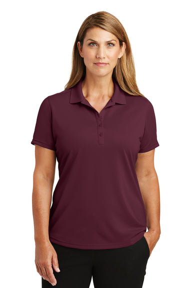 CornerStone CS419 Womens Select Moisture Wicking Short Sleeve Polo Shirt Maroon Front