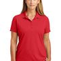 CornerStone Womens Select Moisture Wicking Short Sleeve Polo Shirt - Red