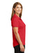 CornerStone CS419 Womens Select Moisture Wicking Short Sleeve Polo Shirt Red Side