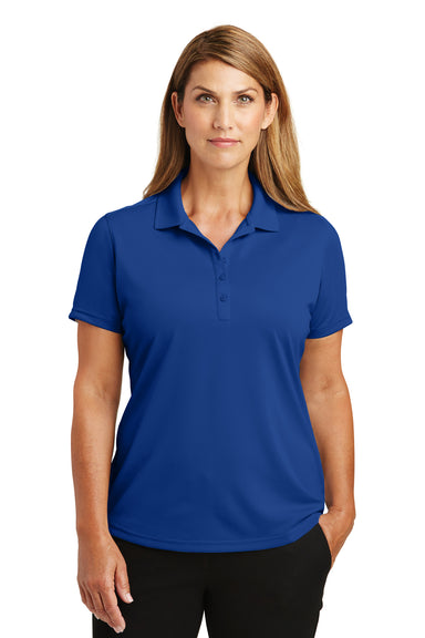 CornerStone CS419 Womens Select Moisture Wicking Short Sleeve Polo Shirt Royal Blue Front