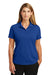 CornerStone CS419 Womens Select Moisture Wicking Short Sleeve Polo Shirt Royal Blue Front