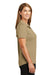 CornerStone CS419 Womens Select Moisture Wicking Short Sleeve Polo Shirt Tan Brown Side
