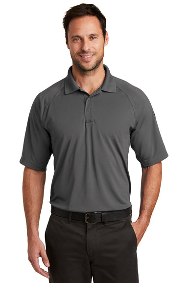 CornerStone CS420 Mens Select Tactical Moisture Wicking Short Sleeve Polo Shirt Charcoal Grey Front