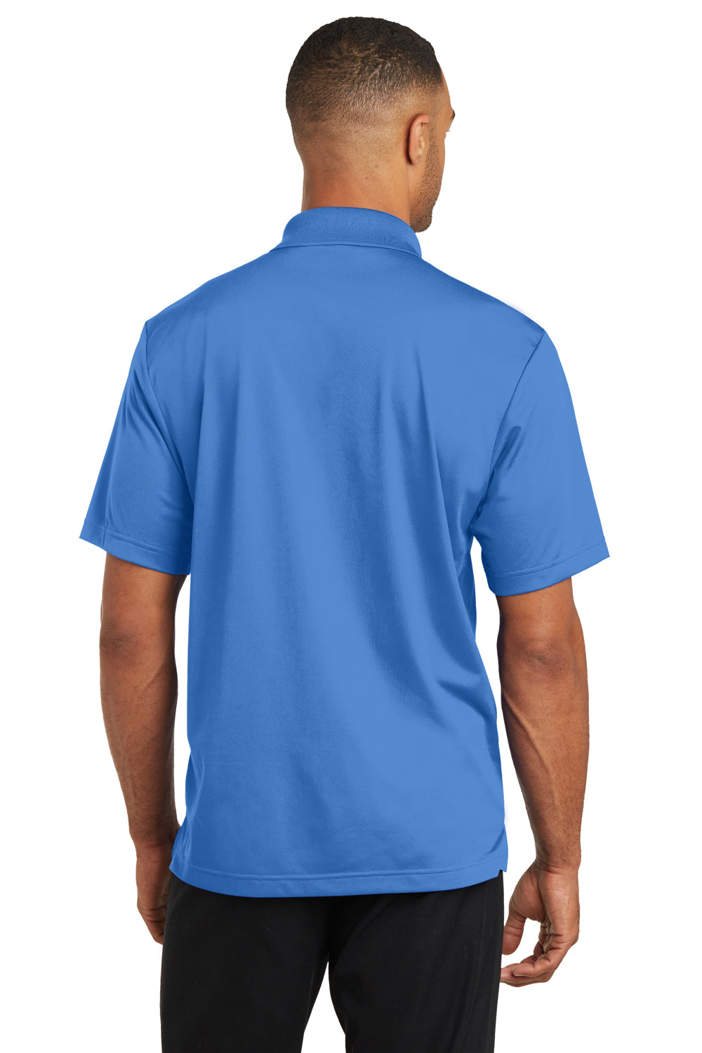 CornerStone CS421 Mens Gripper Moisture Wicking Short Sleeve Polo Shirt Blue Lake Back