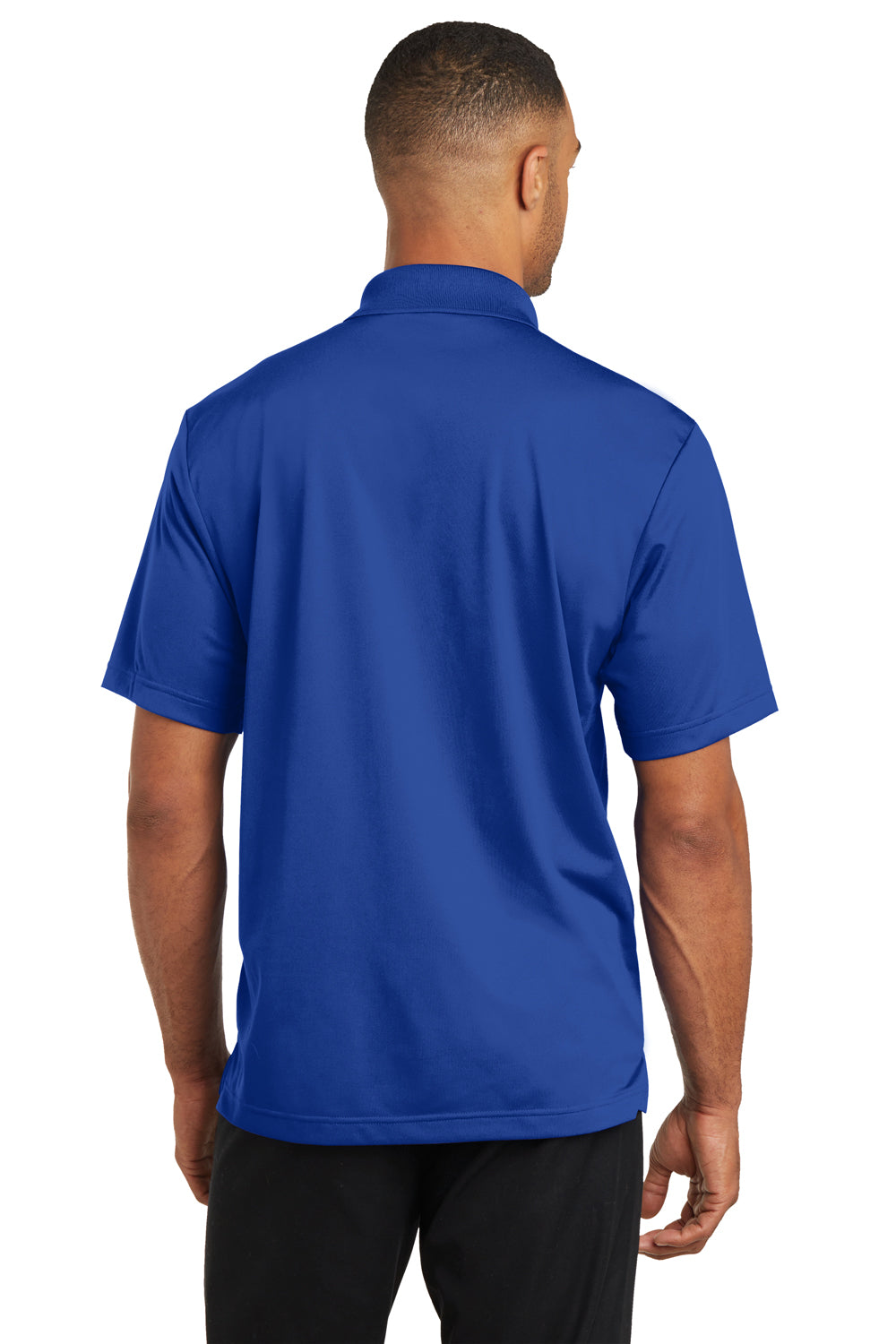 CornerStone CS421 Mens Gripper Moisture Wicking Short Sleeve Polo Shirt Royal Blue Back
