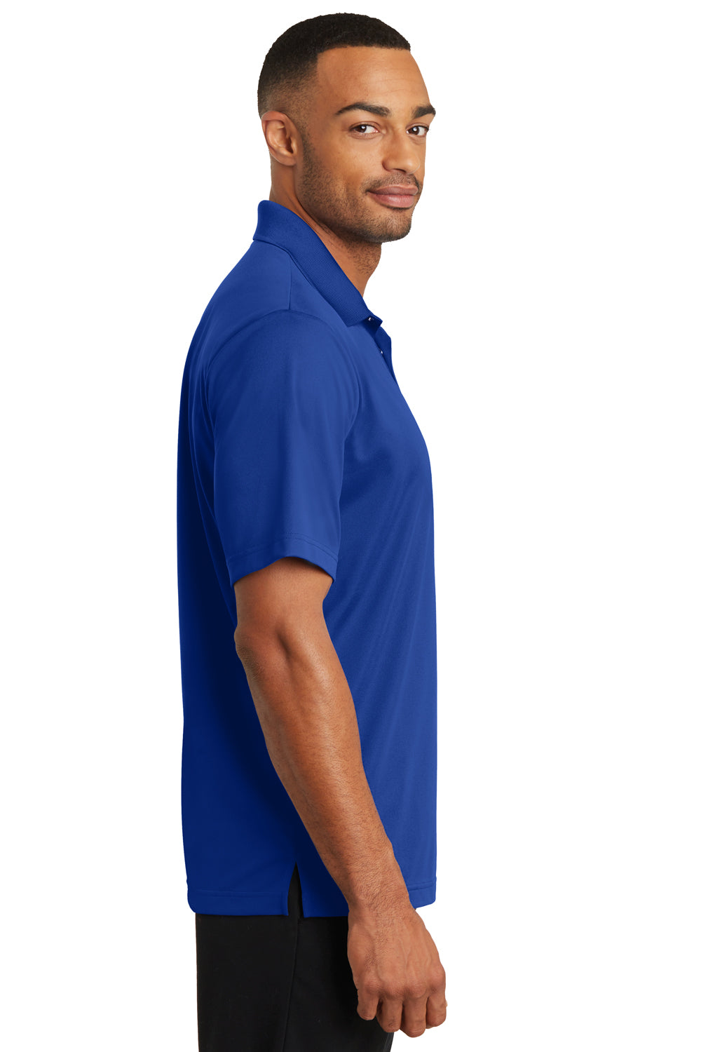 CornerStone CS421 Mens Gripper Moisture Wicking Short Sleeve Polo Shirt Royal Blue Side