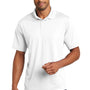 CornerStone Mens Gripper Moisture Wicking Short Sleeve Polo Shirt - White - Closeout