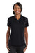 CornerStone CS422 Womens Gripper Moisture Wicking Short Sleeve Polo Shirt Black Front