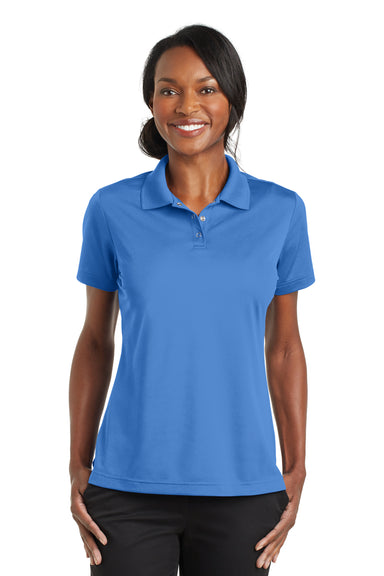CornerStone CS422 Womens Gripper Moisture Wicking Short Sleeve Polo Shirt Blue Lake Front