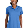 CornerStone Womens Gripper Moisture Wicking Short Sleeve Polo Shirt - Lake Blue - Closeout