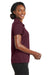 CornerStone CS422 Womens Gripper Moisture Wicking Short Sleeve Polo Shirt Maroon Side