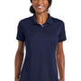CornerStone Womens Gripper Moisture Wicking Short Sleeve Polo Shirt - True Navy Blue - Closeout