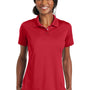 CornerStone Womens Gripper Moisture Wicking Short Sleeve Polo Shirt - True Red - Closeout