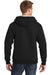 CornerStone CS625 Mens Water Resistant Fleece Full Zip Hooded Sweatshirt Hoodie Black Back