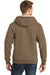 CornerStone CS625 Mens Water Resistant Fleece Full Zip Hooded Sweatshirt Hoodie Brown Back
