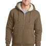 CornerStone Mens Water Resistant Fleece Full Zip Hooded Sweatshirt Hoodie - Brown - Closeout