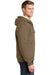CornerStone CS625 Mens Water Resistant Fleece Full Zip Hooded Sweatshirt Hoodie Brown Side