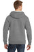 CornerStone CS625 Mens Water Resistant Fleece Full Zip Hooded Sweatshirt Hoodie Grey Back