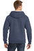 CornerStone CS625 Mens Water Resistant Fleece Full Zip Hooded Sweatshirt Hoodie Navy Blue Back