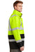 CornerStone CSJ24 Mens ANSI 107 Class 3 Waterproof Full Zip Hooded Jacket Safety Yellow Side