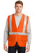 CornerStone CSV405 Mens ANSI 107 Class 2 Safety Full Zip Vest Safety Orange Front