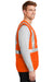 CornerStone CSV405 Mens ANSI 107 Class 2 Safety Full Zip Vest Safety Orange Side