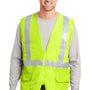 CornerStone Mens ANSI 107 Class 2 Safety Full Zip Vest - Safety Yellow
