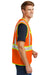 CornerStone CSV407 Mens ANSI 107 Class 2 Safety Full Zip Vest Safety Orange Side