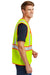 CornerStone CSV407 Mens ANSI 107 Class 2 Safety Full Zip Vest Safety Yellow Side