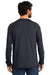 Carhartt CT100393 Mens Delmont Moisture Wicking Long Sleeve Crewneck T-Shirt w/ Pocket Navy Blue Back