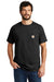 Carhartt CT100410 Mens Delmont Moisture Wicking Short Sleeve Crewneck T-Shirt w/ Pocket Black Front