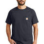 Carhartt Mens Delmont Moisture Wicking Short Sleeve Crewneck T-Shirt w/ Pocket - Navy Blue - Closeout