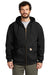 Carhartt CT100632 Mens Rutland Rain Defender Water Resistant Full Zip Hooded Sweatshirt Hoodie Black Front
