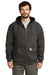 Carhartt CT100632 Mens Rutland Rain Defender Water Resistant Full Zip Hooded Sweatshirt Hoodie Heather Carbon Grey Front
