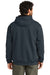 Carhartt CT100632 Mens Rutland Rain Defender Water Resistant Full Zip Hooded Sweatshirt Hoodie Navy Blue Back