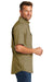 Carhartt CT102417 Mens Force Ridgefield Moisture Wicking Short Sleeve Button Down Shirt w/ Double Pockets Khaki Brown Side