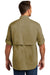 Carhartt CT102418 Mens Force Ridgefield Moisture Wicking Long Sleeve Button Down Shirt w/ Double Pockets Khaki Brown Back