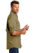Carhartt CT102418 Mens Force Ridgefield Moisture Wicking Long Sleeve Button Down Shirt w/ Double Pockets Khaki Brown Side