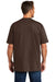 Carhartt CTK87 Mens Workwear Short Sleeve Crewneck T-Shirt w/ Pocket Dark Brown Back