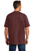 Carhartt CTK87 Mens Workwear Short Sleeve Crewneck T-Shirt w/ Pocket Port Red Back