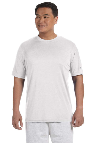 Champion CW22 Mens Double Dry Moisture Wicking Short Sleeve Crewneck T-Shirt White Front