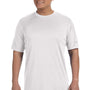 Champion Mens Double Dry Moisture Wicking Short Sleeve Crewneck T-Shirt - White - Closeout