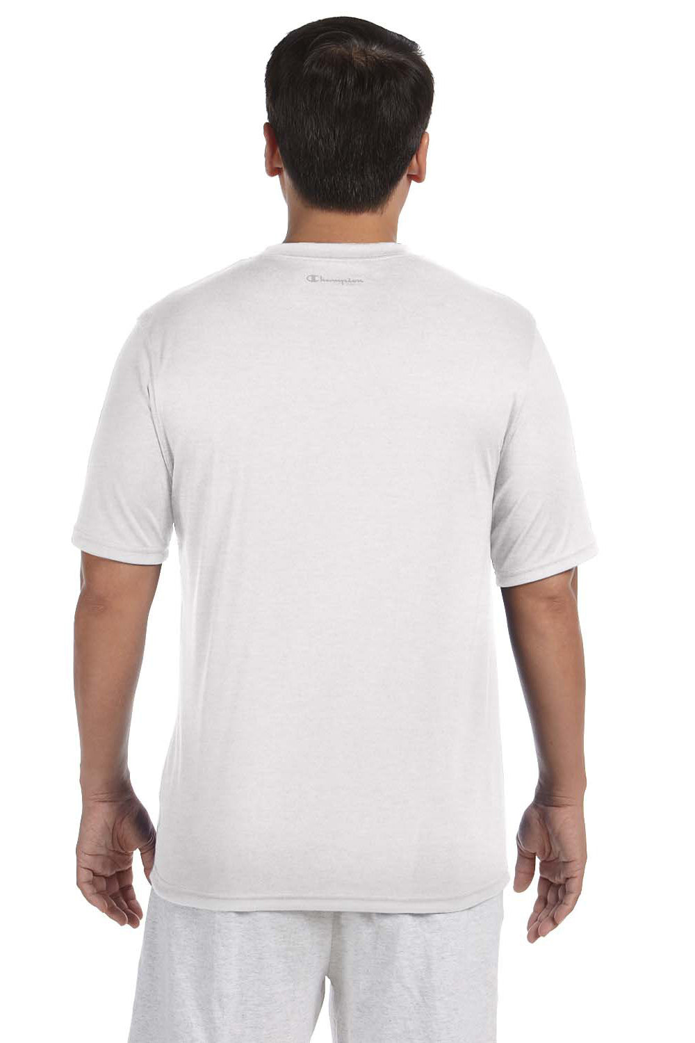 Champion CW22 Mens Double Dry Moisture Wicking Short Sleeve Crewneck T-Shirt White Back