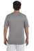 Champion CW22 Mens Double Dry Moisture Wicking Short Sleeve Crewneck T-Shirt Stone Grey Back