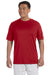 Champion CW22 Mens Double Dry Moisture Wicking Short Sleeve Crewneck T-Shirt Red Front