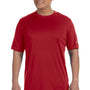 Champion Mens Double Dry Moisture Wicking Short Sleeve Crewneck T-Shirt - Scarlet Red - Closeout