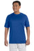 Champion CW22 Mens Double Dry Moisture Wicking Short Sleeve Crewneck T-Shirt Royal Blue Front